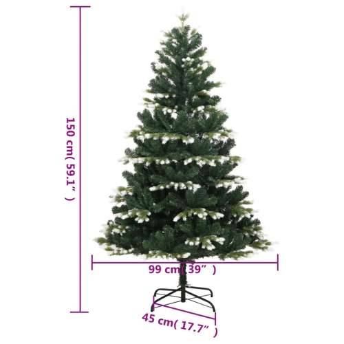 Umjetno božićno drvce sa šarkama i snijegom 150 cm - 150 cm 1 Osnovni Cijena