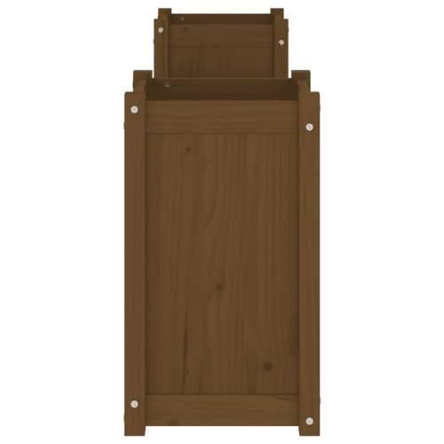 Klupa sa sadilicama boja meda 180 x 36 x 63 cm masivna borovina - Smeđa boja bora 1 Cijena