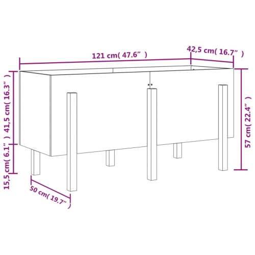 Povišena gredica - Vrtna gredica boja meda 121x50x57 cm masivna borovina - Smeđa boja bora 121 x 50 x 57 cm 1 Cijena