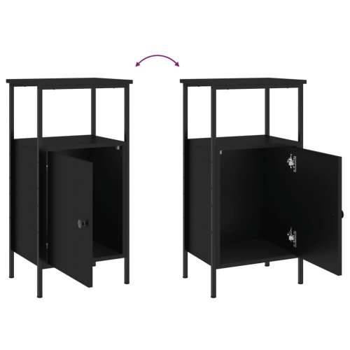 Noćni ormarići 2 kom crni 41 x 31 x 80 cm konstruirano drvo - Crna 2 Cijena