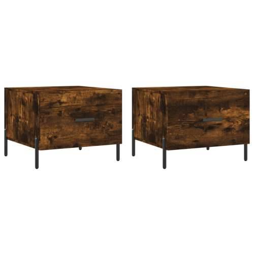 Stolići za kavu 2 kom boja hrasta 50x50x40 cm konstruirano drvo - Dimljeni hrast 2 Cijena