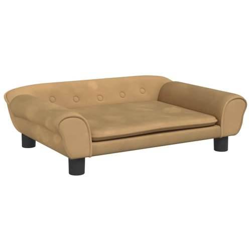 Krevet za pse smeđi 70 x 48 x 22 cm baršunasti - Smeđa 70 x 48 x 22 cm Cijena
