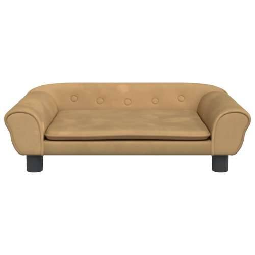 Krevet za pse smeđi 70 x 48 x 22 cm baršunasti - Smeđa 70 x 48 x 22 cm Cijena