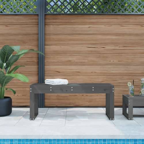 Vrtna klupa siva 110 x 38 x 45 cm od masivne borovine - Siva boja bora 110 x 38 x 45 cm 1 Cijena