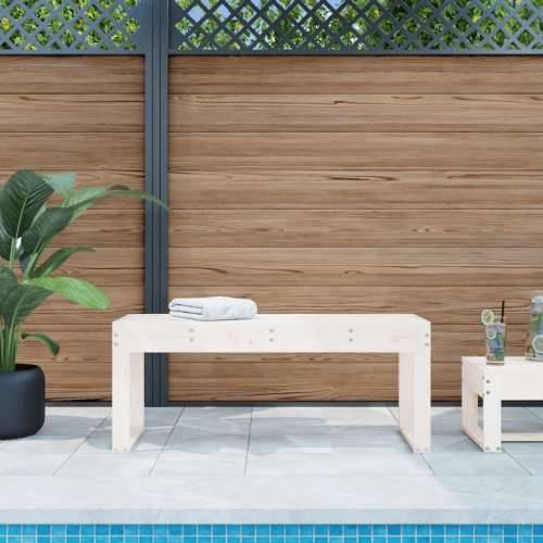Vrtna klupa bijela 110 x 38 x 45 cm od masivne borovine - Bijela boja bora 110 x 38 x 45 cm 1 Cijena