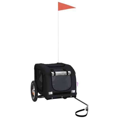 Prikolica za bicikl za ljubimce crna od tkanine i željeza - Crna 124 x 53 x 53 cm Cijena