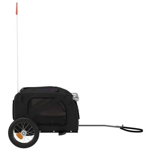 Prikolica za bicikl za ljubimce crna od tkanine i željeza - Crna 124 x 53 x 53 cm Cijena