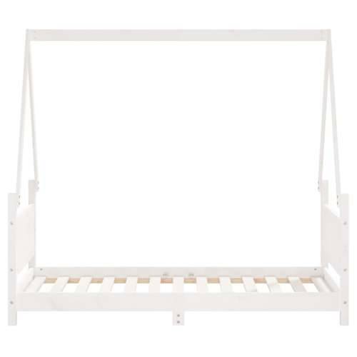 Okvir za dječji krevet bijeli 80 x 160 cm od masivne borovine - Bijela 80 x 160 cm Cijena