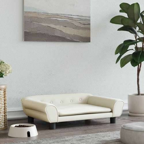 Krevet za pse krem 70 x 48 x 22 cm baršunasti - Krema 70 x 48 x 22 cm Cijena