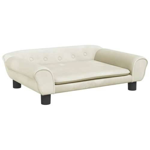 Krevet za pse krem 70 x 48 x 22 cm baršunasti - Krema 70 x 48 x 22 cm Cijena