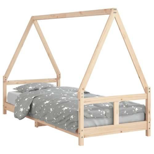 Okvir za dječji krevet 80 x 200 cm od masivne borovine - Prirodna 80 x 200 cm Cijena