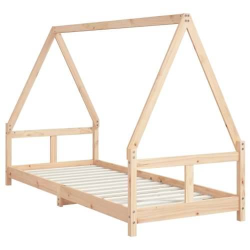 Okvir za dječji krevet 80 x 200 cm od masivne borovine - Prirodna 80 x 200 cm Cijena
