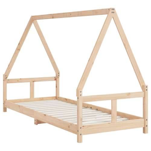 Okvir za dječji krevet 80 x 200 cm od masivne borovine - Prirodna 80 x 200 cm Cijena