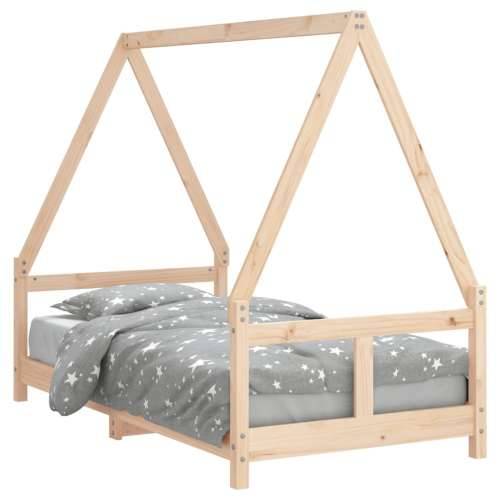 Okvir za dječji krevet 80 x 160 cm od masivne borovine - Prirodna 80 x 160 cm Cijena