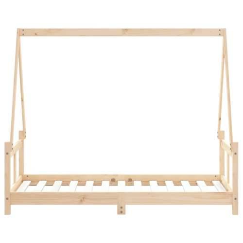 Okvir za dječji krevet 80 x 160 cm od masivne borovine - Prirodna 80 x 160 cm Cijena