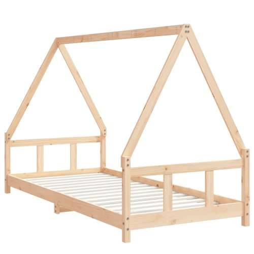 Okvir za dječji krevet 90 x 200 cm od masivne borovine - Prirodna 90 x 200 cm Cijena