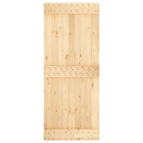 Klizna vrata s priborom za montažu 85 x 210 cm masivna borovina Cijena