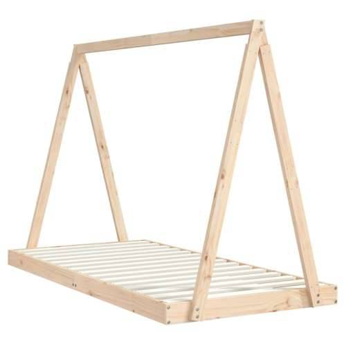 Okvir za dječji krevet 90 x 190 cm od masivne borovine - Prirodna 90 x 190 cm Cijena
