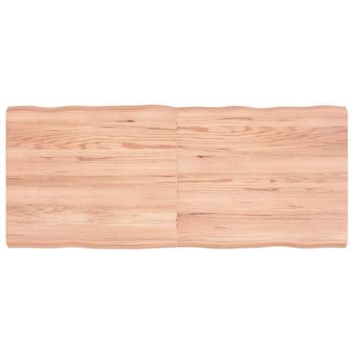 Stolna ploča svjetlosmeđa 140x60x(2-6) cm obrađena hrastovina - Svjetlosmeđa 140 x 60 x 6 cm 1 Cijena