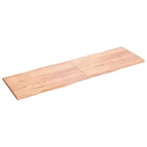 Stolna ploča svjetlosmeđa 200x60x(2-4) cm obrađena hrastovina - Svjetlosmeđa 200 x 60 x 4 cm 1 Cijena