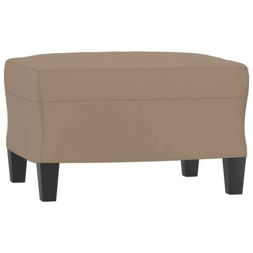 Fotelja s tabureom boja cappuccina 60 cm od umjetne kože - Boja cappuccina Cijena