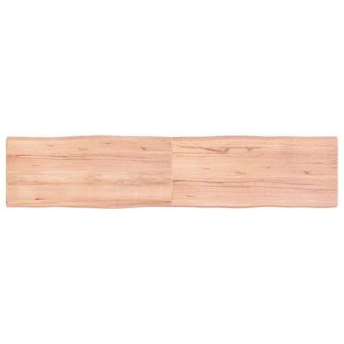 Stolna ploča svjetlosmeđa 180x40x(2-4) cm obrađena hrastovina - Svjetlosmeđa 180 x 40 x 4 cm 1 Cijena
