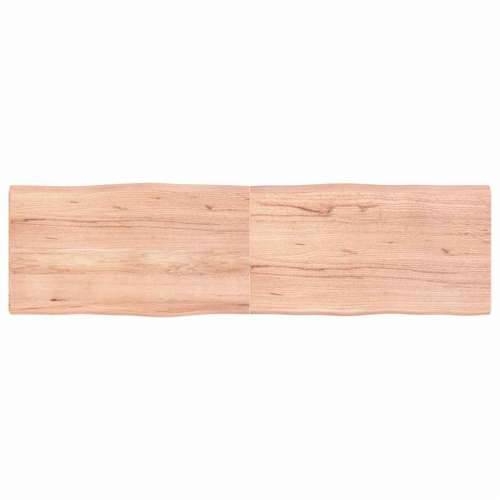 Stolna ploča svjetlosmeđa 180x50x(2-4) cm obrađena hrastovina - Svjetlosmeđa 180 x 50 x 4 cm 1 Cijena