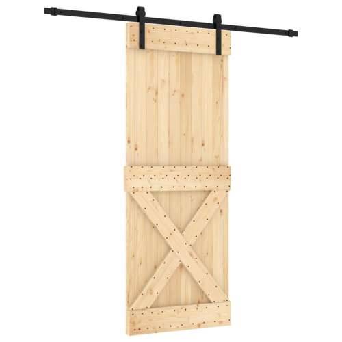 Klizna vrata s priborom za montažu 80 x 210 cm masivna borovina Cijena