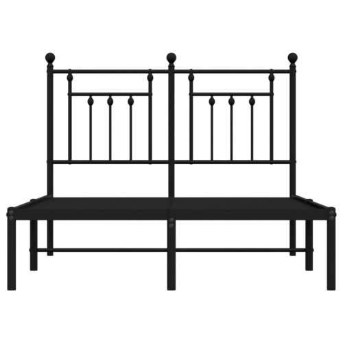 Metalni okvir za krevet s uzglavljem crni 135x190 cm - Crna 135 x 190 cm s uzglavljem Cijena