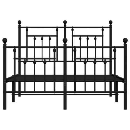Metalni okvir kreveta uzglavlje i podnožje crni 135x190 cm - Crna 135 x 190 cm s uzglavljem i podnožjem Cijena