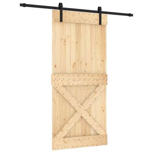 Klizna vrata s priborom za montažu 95 x 210 cm masivna borovina Cijena