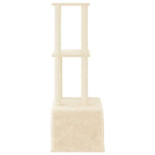 Penjalica za mačke - Kuća za mačke - Grebalica sa stupovima za grebanje krem 133,5 cm - Krema Cijena