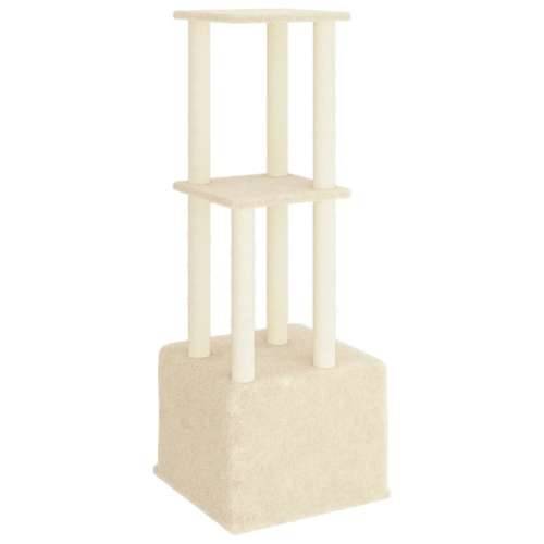 Penjalica za mačke - Kuća za mačke - Grebalica sa stupovima za grebanje krem 133,5 cm - Krema Cijena