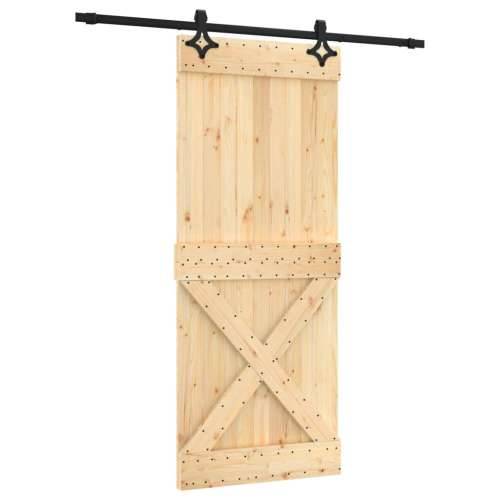 Klizna vrata s priborom za montažu 85 x 210 cm masivna borovina Cijena