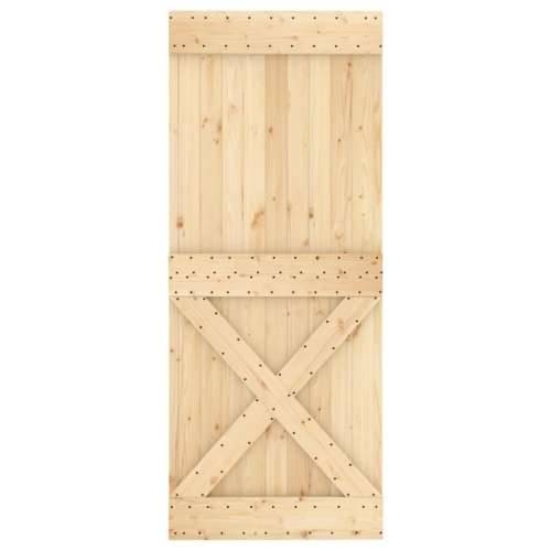 Klizna vrata s priborom za montažu 85 x 210 cm masivna borovina Cijena