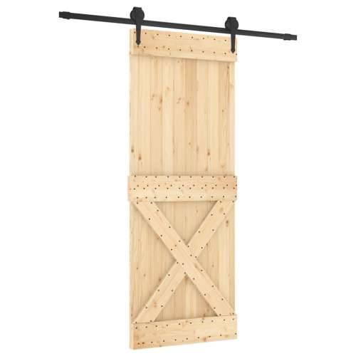 Klizna vrata s priborom za montažu 80 x 210 cm masivna borovina Cijena