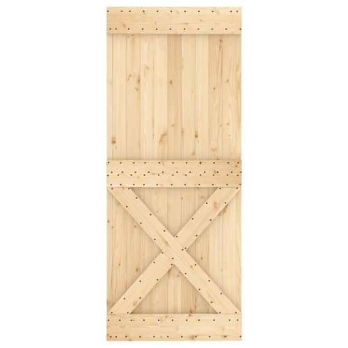 Klizna vrata s priborom za montažu 80 x 210 cm masivna borovina Cijena