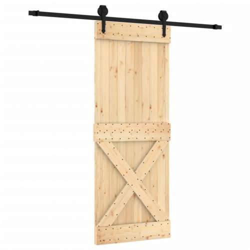 Klizna vrata s priborom za montažu 80 x 210 cm masivna borovina Cijena