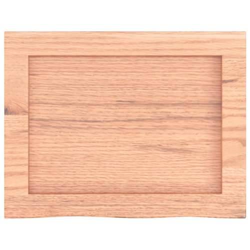 Zidna polica svjetlosmeđa 40x30x(2-4) cm obrađena hrastovina - Svjetlosmeđa 40 x 30 x 4 cm 1 Cijena