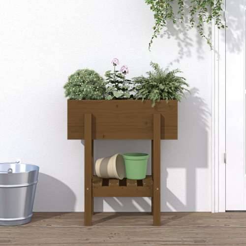 Vrtna sadilica boja meda 62 x 30 x 69 cm od masivne borovine  - Smeđa boja bora 62 x 30 x 69 cm 1 Cijena
