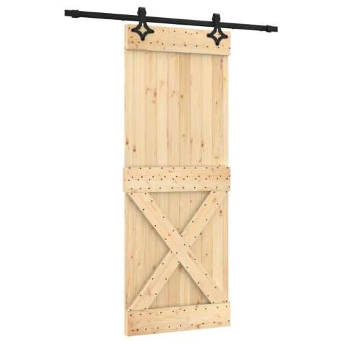 Klizna vrata s priborom za montažu 80 x 210 cm masivna borovina Cijena