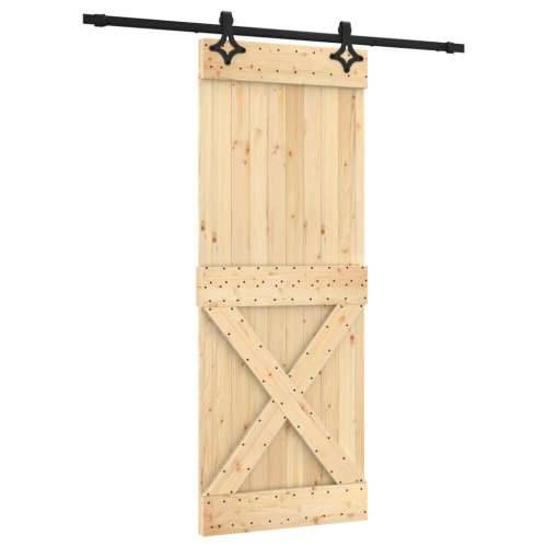 Klizna vrata s priborom za montažu 80 x 210 cm masivna borovina Cijena