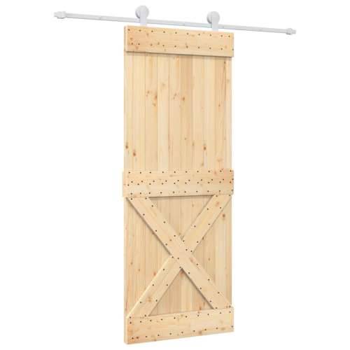 Klizna vrata s priborom za montažu 80 x 210 cm masivna borovina Cijena