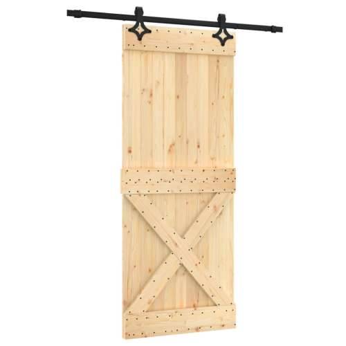 Klizna vrata s priborom za montažu 85 x 210 cm masivna borovina Cijena