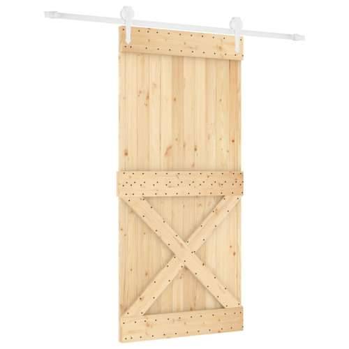 Klizna vrata s priborom za montažu 95 x 210 cm masivna borovina Cijena