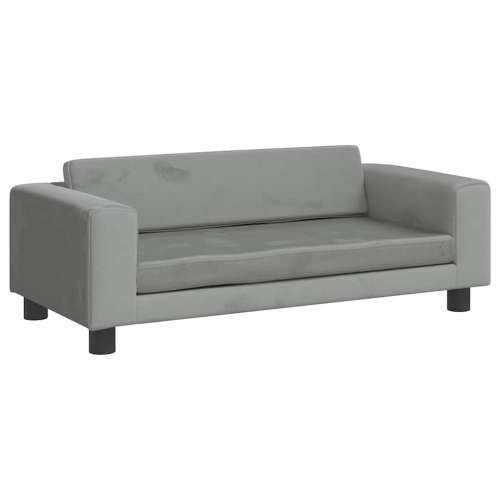Krevet za pse s produžetkom svjetlosivi 100x50x30 cm baršunasti - Svjetlosiva Baršun Cijena