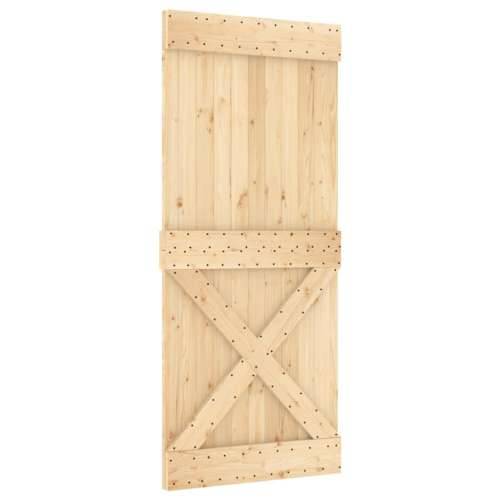 Klizna vrata s priborom za montažu 90 x 210 cm masivna borovina Cijena