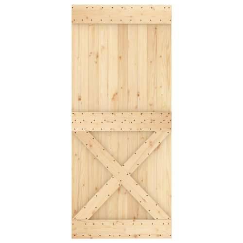 Klizna vrata s priborom za montažu 90 x 210 cm masivna borovina Cijena
