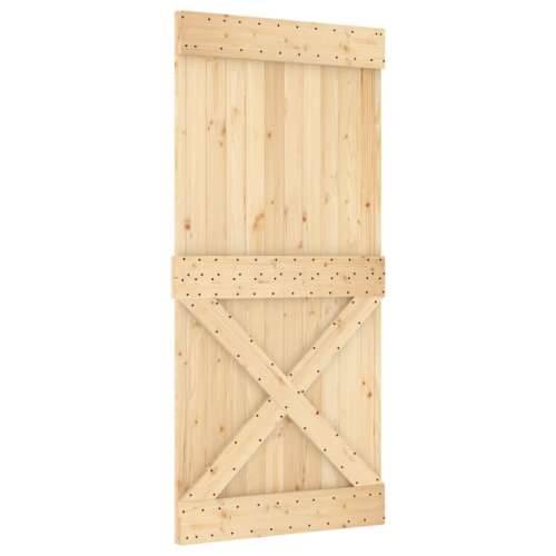 Klizna vrata s priborom za montažu 95 x 210 cm masivna borovina Cijena