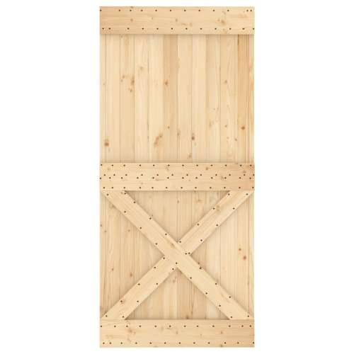 Klizna vrata s priborom za montažu 95 x 210 cm masivna borovina Cijena